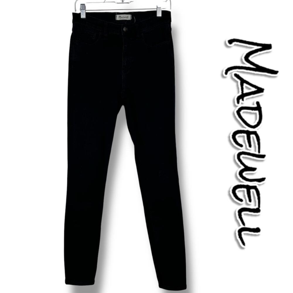 Madewell Roadtripper Jeans Black Ankle Skinny Lightweight Stretch Womens Size 27